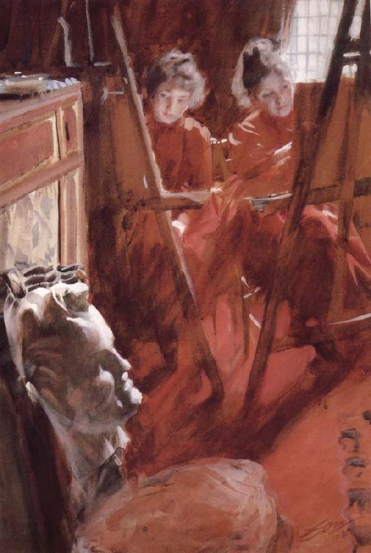 Anders Zorn Les Demoiselles Schwartz oil painting picture